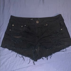 Black Denim Shorts